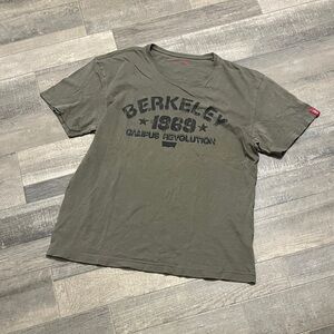 Berkeley Graphic Men's Tee - Army Green Novemer 2009 Vintage